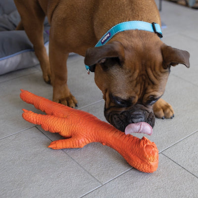 Kazoo Dog Toy Latex Chicken Foot Giant-Dog Toys-Ascot Saddlery