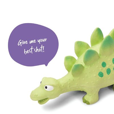 Kazoo Dog Toy Latex Stegosaurus Green Medium-Dog Toys-Ascot Saddlery