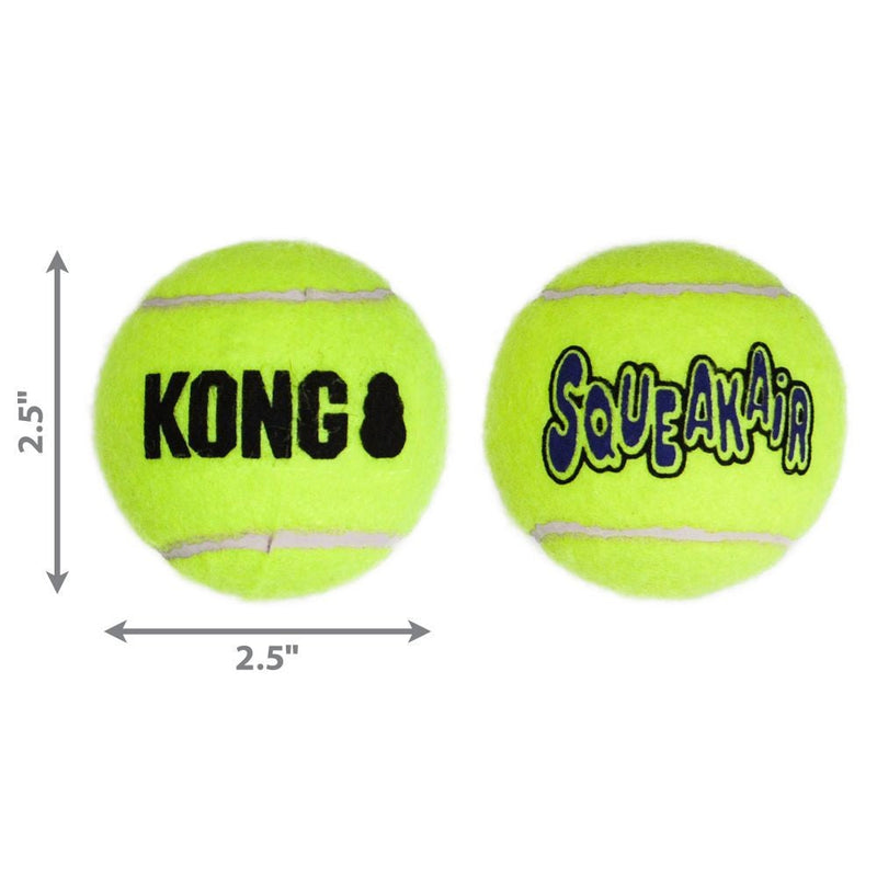 Kong Dog Toy Airdog Squeak Ball 6pack Medium-Dog Toys-Ascot Saddlery