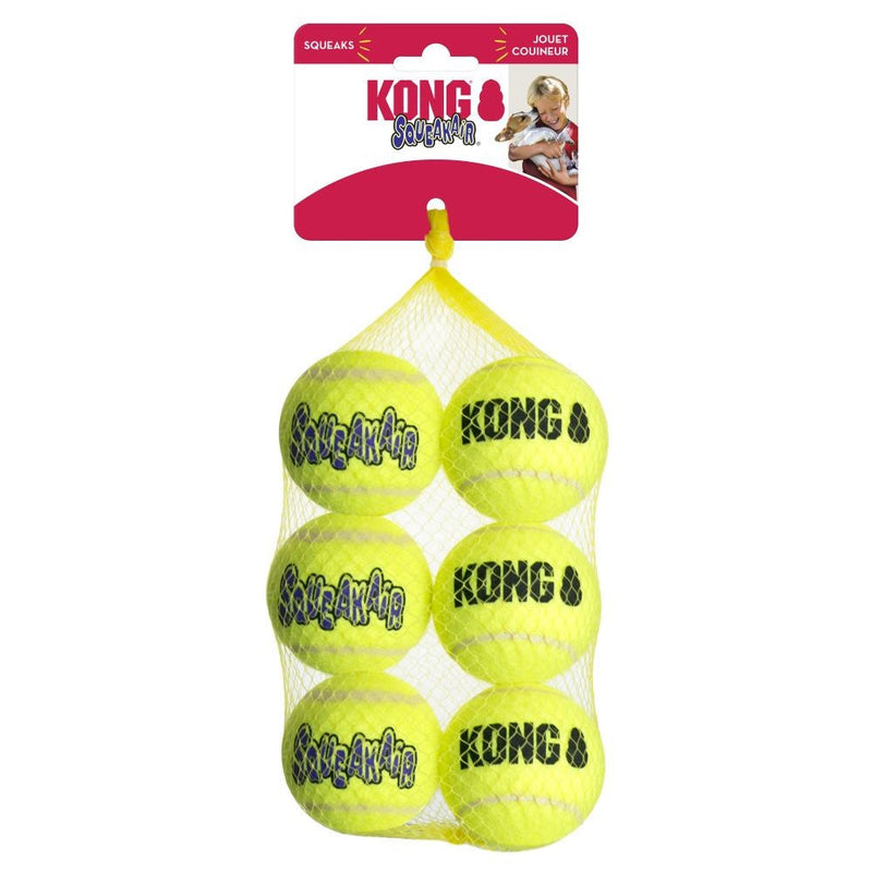 Kong Dog Toy Airdog Squeak Ball 6pack Medium-Dog Toys-Ascot Saddlery