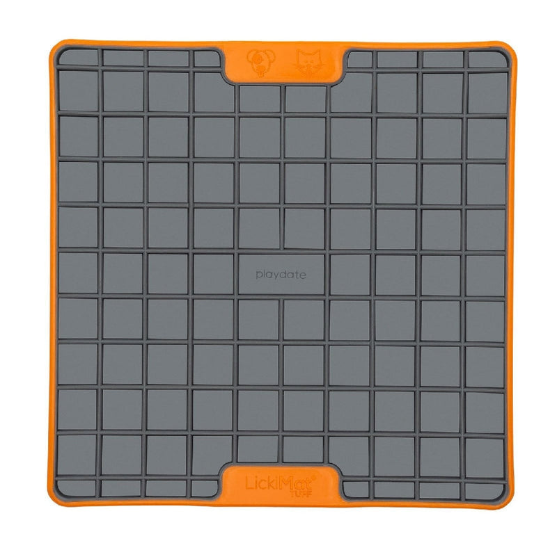 Lickimat Tuff Playdate Licking Mat Orange-Dog Accessories-Ascot Saddlery