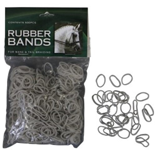 Plaiting Rubber Bands 500pcs Grey-STABLE: Grooming-Ascot Saddlery