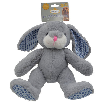 Prestige Pets Plush Snuggle Bunny 24cm Grey-Dog Toys-Ascot Saddlery