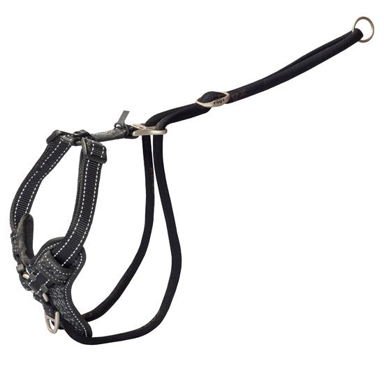 Rogz Control Dog Stop Pull Harness Black-Dog Collars & Leads-Ascot Saddlery