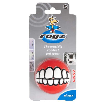 Rogz Dog Toy Grinz Red-Dog Toys-Ascot Saddlery