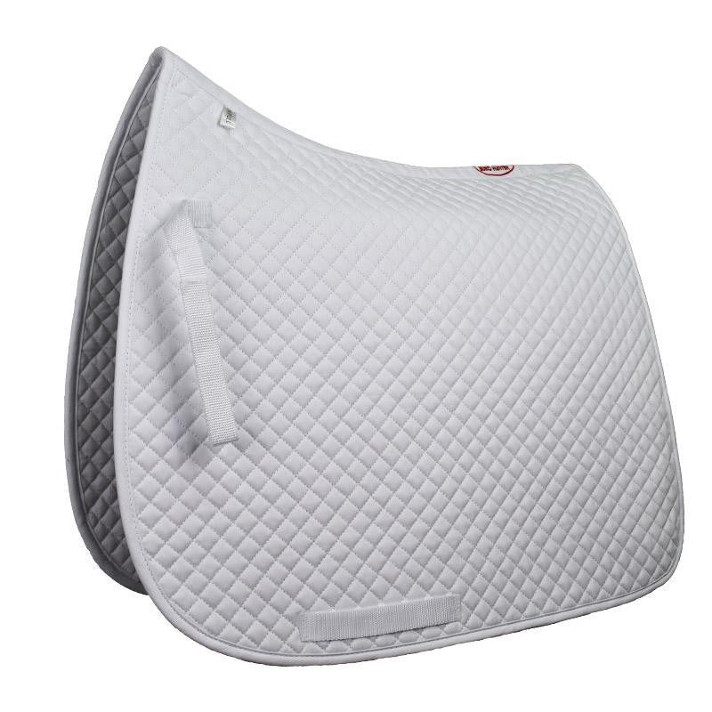 Saddlecloth Dressage Eurohunter Quilted White-HORSE: Saddlecloths-Ascot Saddlery