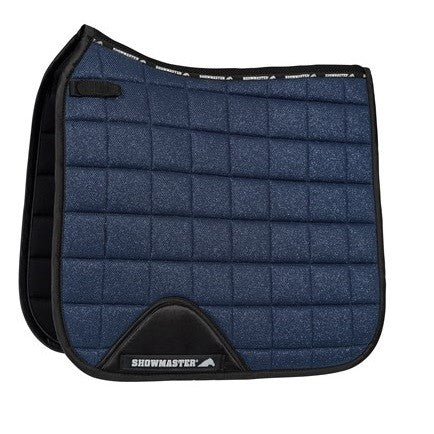 Saddlecloth Dressage Glitter Kwik Dry Navy-HORSE: Saddlecloths-Ascot Saddlery