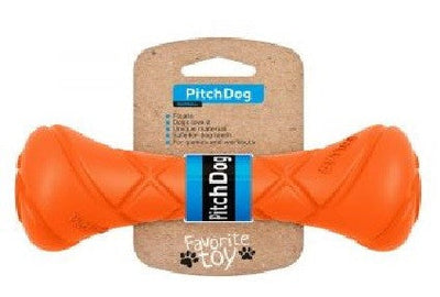 Sassbai Toy Pitchdog Barbell D7 Orange-Dog Toys-Ascot Saddlery