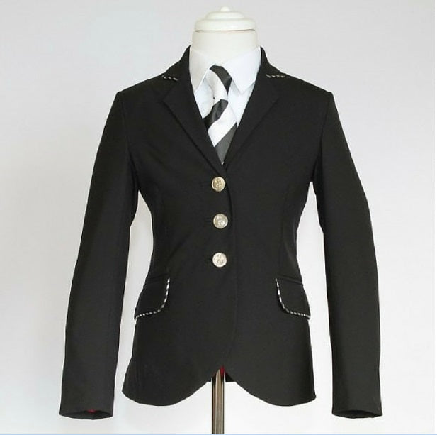 Showgirl Sb Trim Show Jacket Navy Childs-CLOTHING: Clothing Childs-Ascot Saddlery