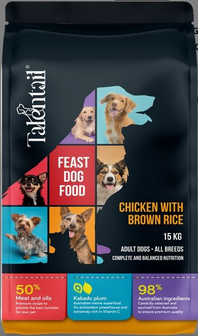 Talentail Dog Food Chicken & Brown Rice 15kg-Dog Food-Ascot Saddlery