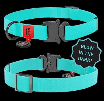 Waudog Waterproof Dog Collar With Qr Passport Glow In The Dark-Dog Collars & Leads-Ascot Saddlery