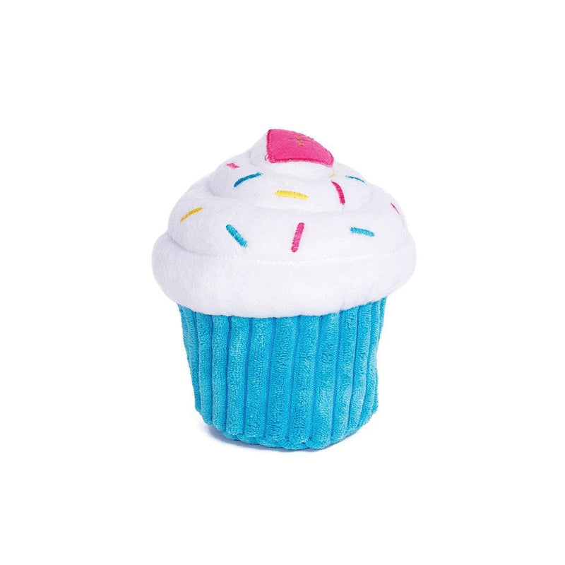 Zippy Paws Toy Cupcake 14cm X 10cm Blue-Dog Toys-Ascot Saddlery